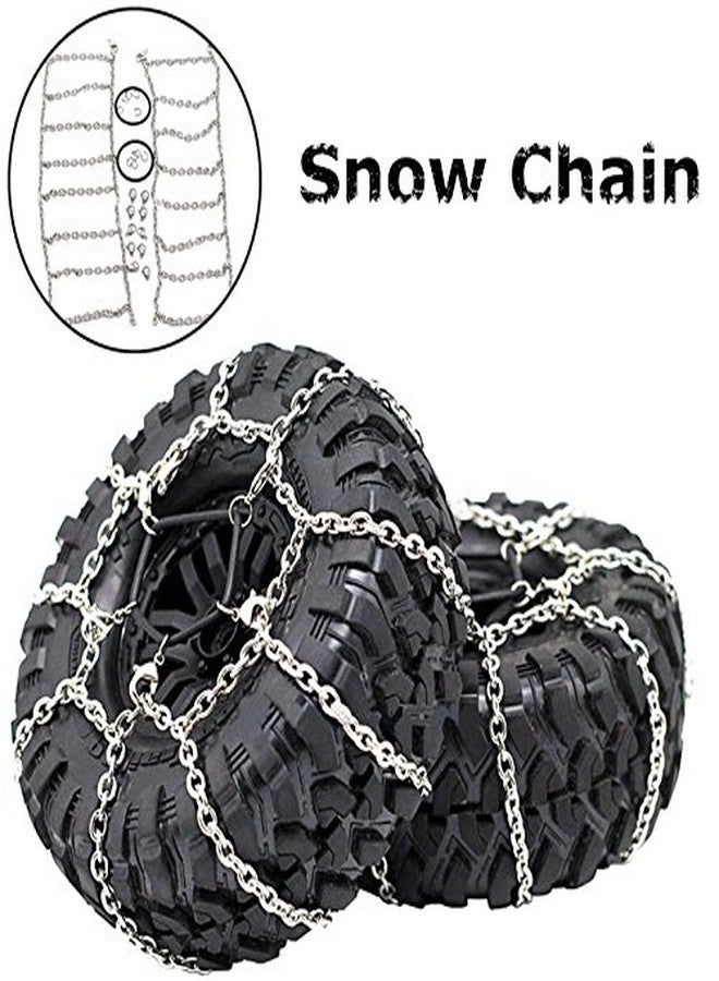 Benedict Harry 2Pcs Metal Snow Anti-Slip Tires Metal Steel Chain For 1/10 RC Rock CrawlerTRX-4 TRX4 Axial SCX10 90046 - Image 2